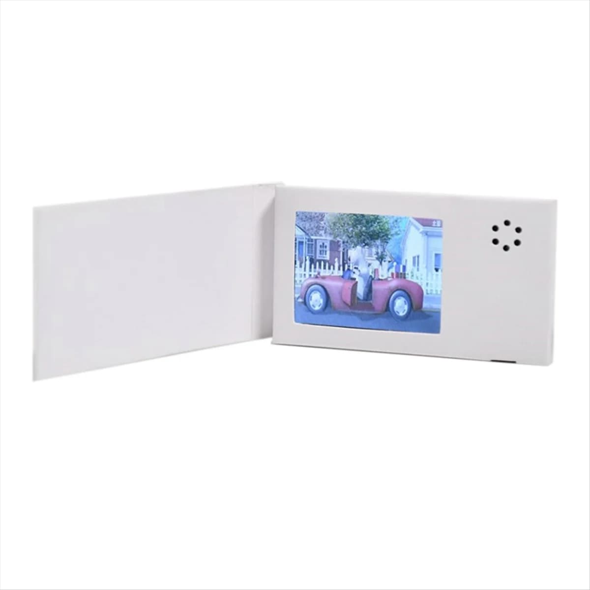 A91P Scheda video bianca per compleanno da 2,4 pollici 128 MB Invito LCD Regalo Biglietto d'auguri musicale Upload Video Biglietto d'auguri LCD