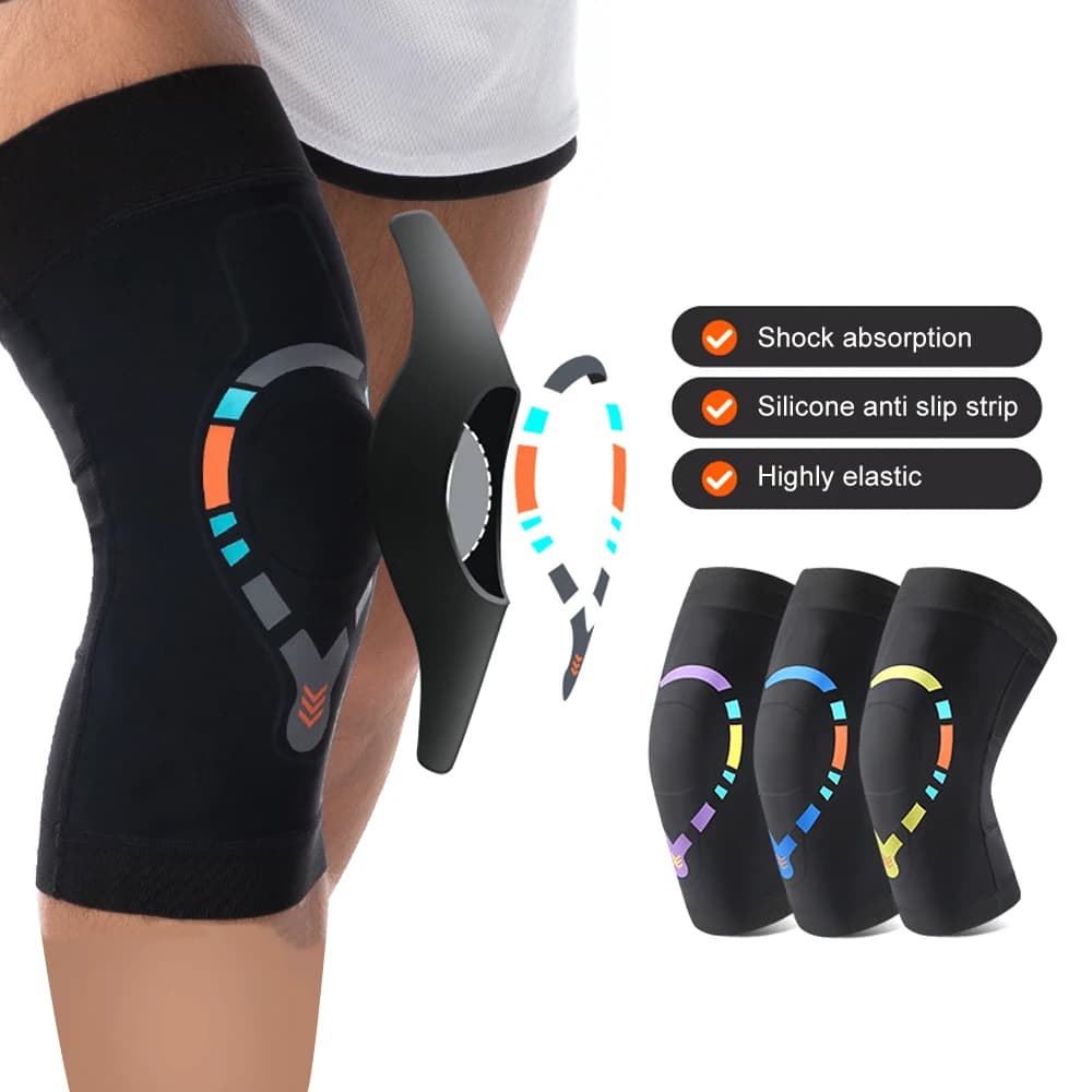 1 pz nuove ginocchiere a compressione per supportare la strappo del menisco, l'artrite, il sollievo dal dolore articolare e il recupero da infortuni, supporto di compressione