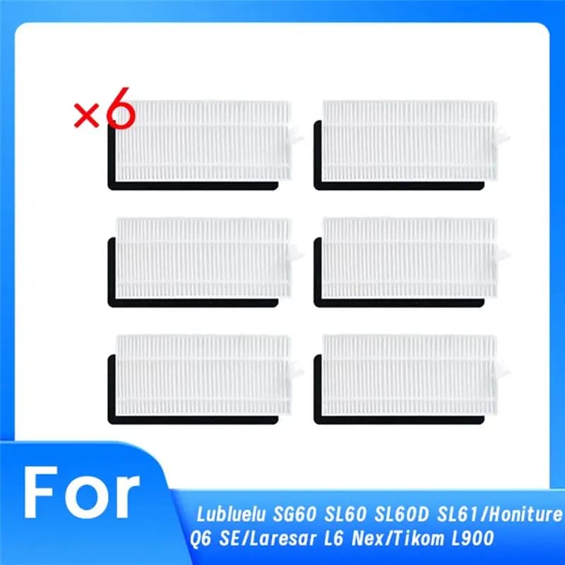 AA94-6 Pcs Cleaner Filter For Lubluelu SG60 SL60 SL60D SL61/Laresar L6 Nex Robot Vacuum Filter Cleaner Parts Replacement