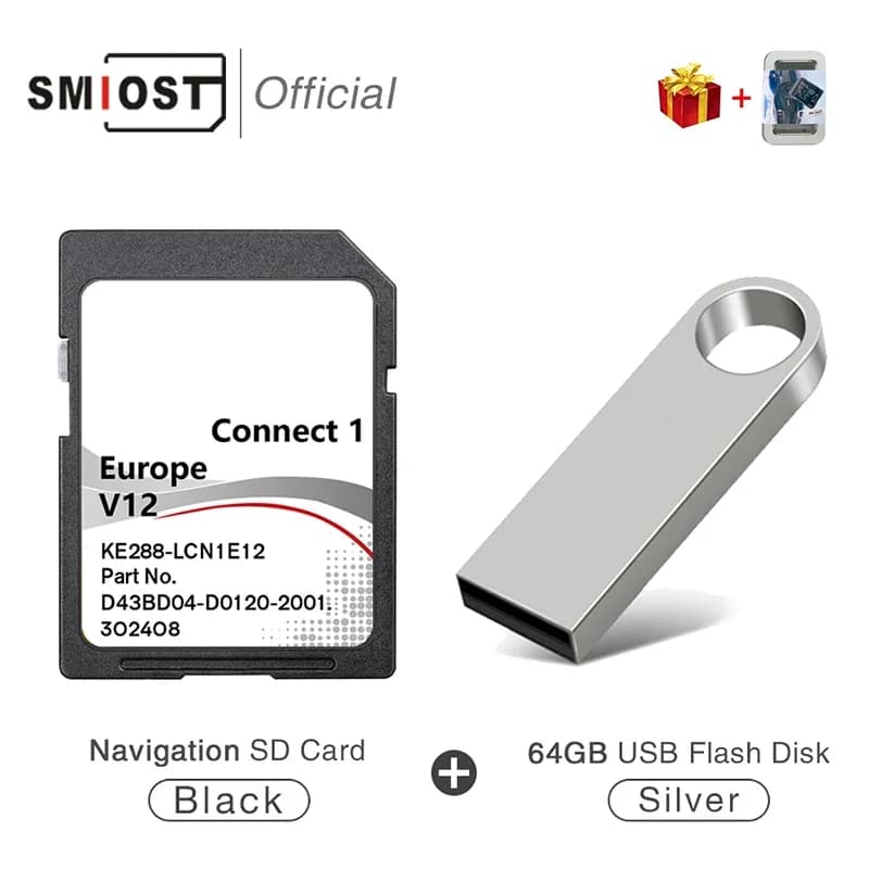 Mappa GPS per auto Connect1 LCN1 V12 Scheda SD Europa Regno Unito Scheda SD Plug and Play per auto Nissan