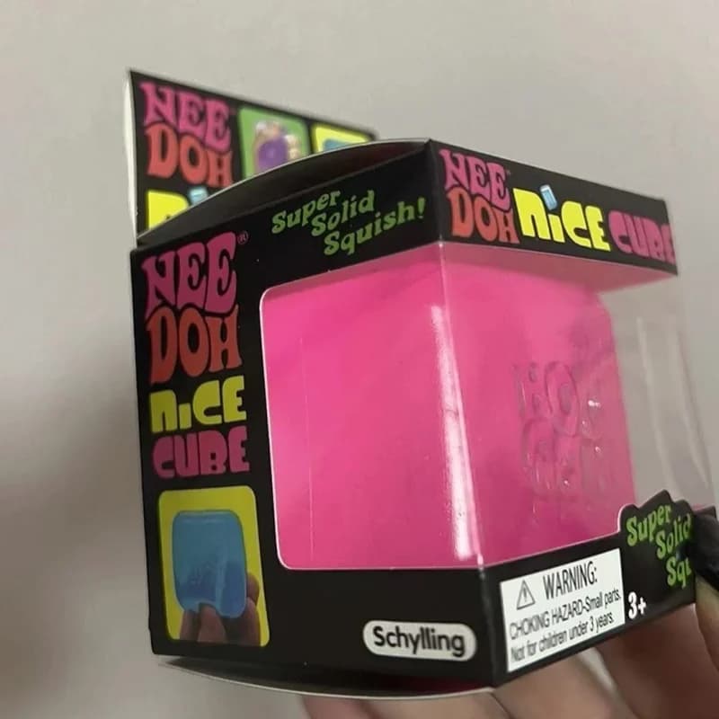 Nee doh Nice Cube Giocattoli Sensoriali Antistress, Blocchi da Impastare Musicali per Alleviare lo Stress e Rilasciare la Tensione, Giocattoli Blind Box per Adulti