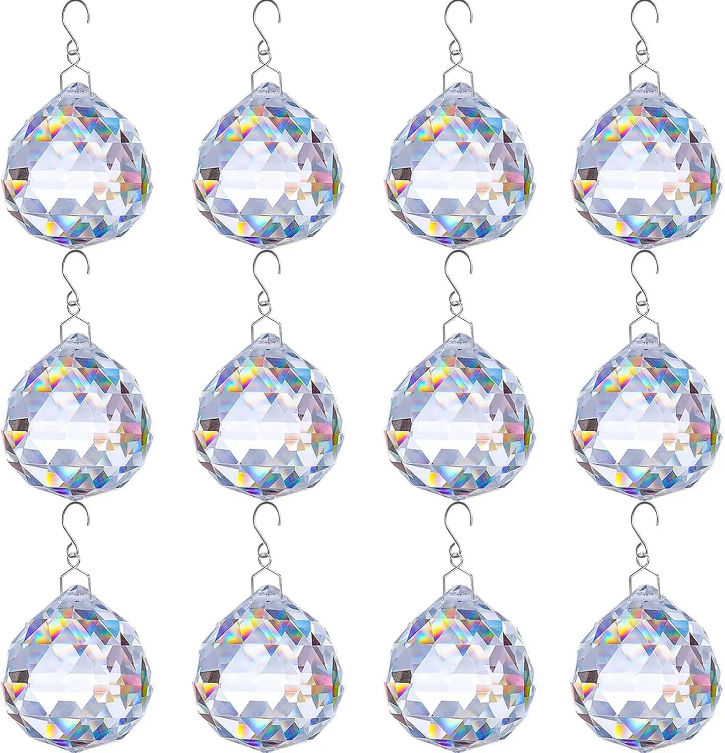 12 Pz 20mm Sfera di Cristallo Prisma Sun Shine Catcher Arcobaleno Pendenti Maker Cristalli Appesi Prismi per Finestre per Feng Shui