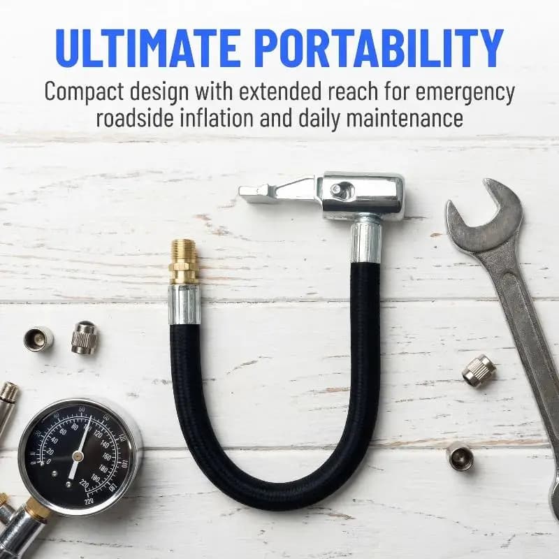 Motorcycle Tire Air Inflation Extension Hose Flexible Adapter for Car and Bike Effortless Tire Pump Connector Tube Accessory