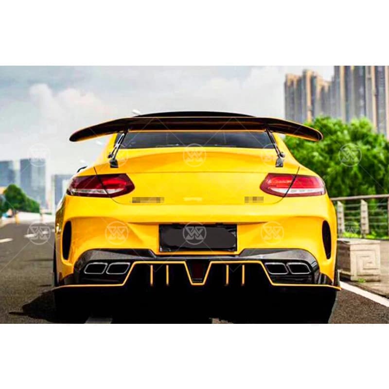 Spoiler Rear in Carbon Fiber for Mercedes Benz Class C W205 C43 C63 AMG 2015-2021, Rear Wing, Baggage Diffuser