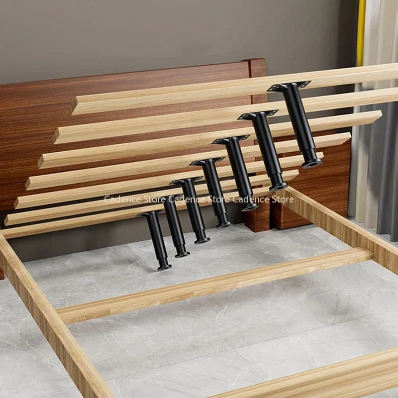 4 pezzi Piede di supporto per trave letto telescopico regolabile piedini per mobili in plastica rinforzati piedi per divano staffa portante inferiore del letto