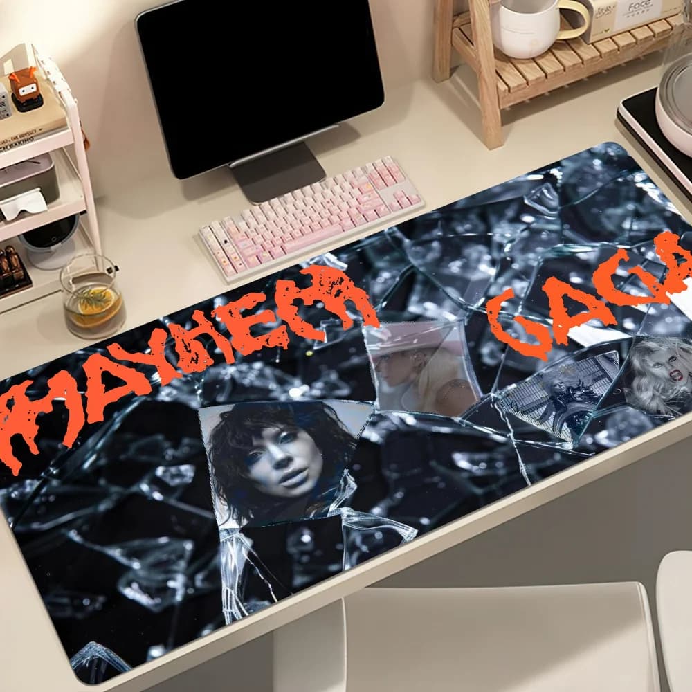 L-Lady G-Gaga Mayhem Mouse Pad Non-slip Thickened MousePad Student Gaming Cushion Large Writing Lockedge Office