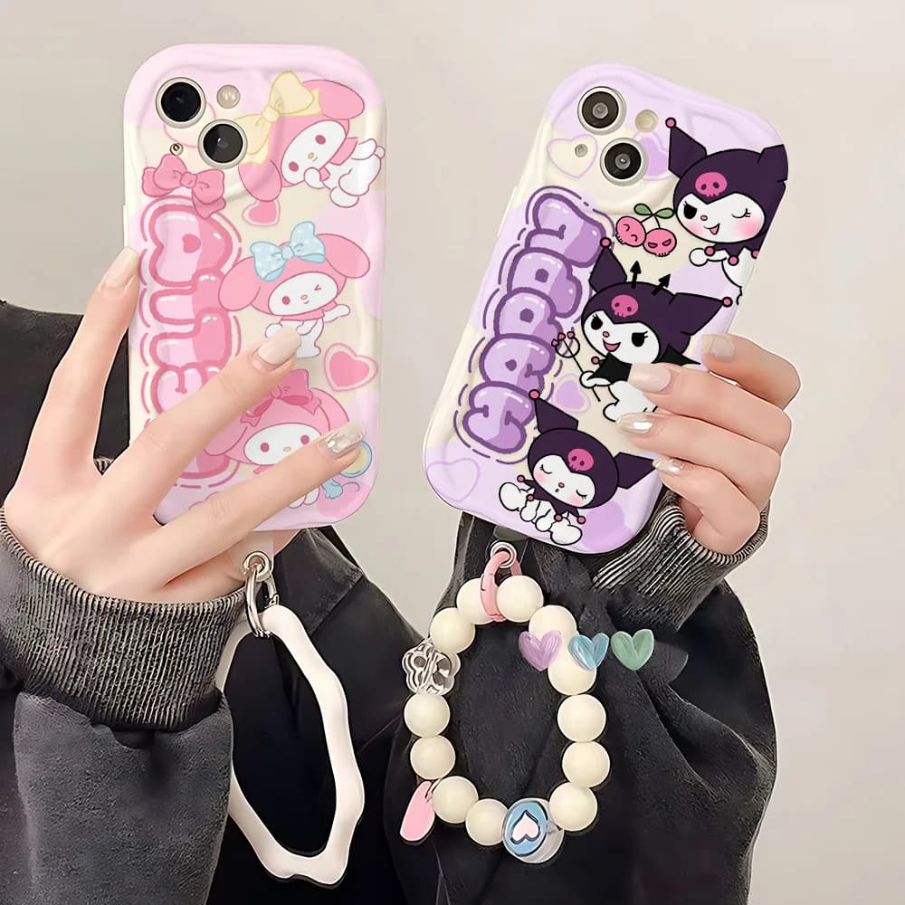 Cute Kuromi With Bracelet Phone Case For Infinix Hot Note Zero GT 50 40 30 20 12 Smart 9 8 7 6 Play Pro Plus Camon30 4G 5G Cover