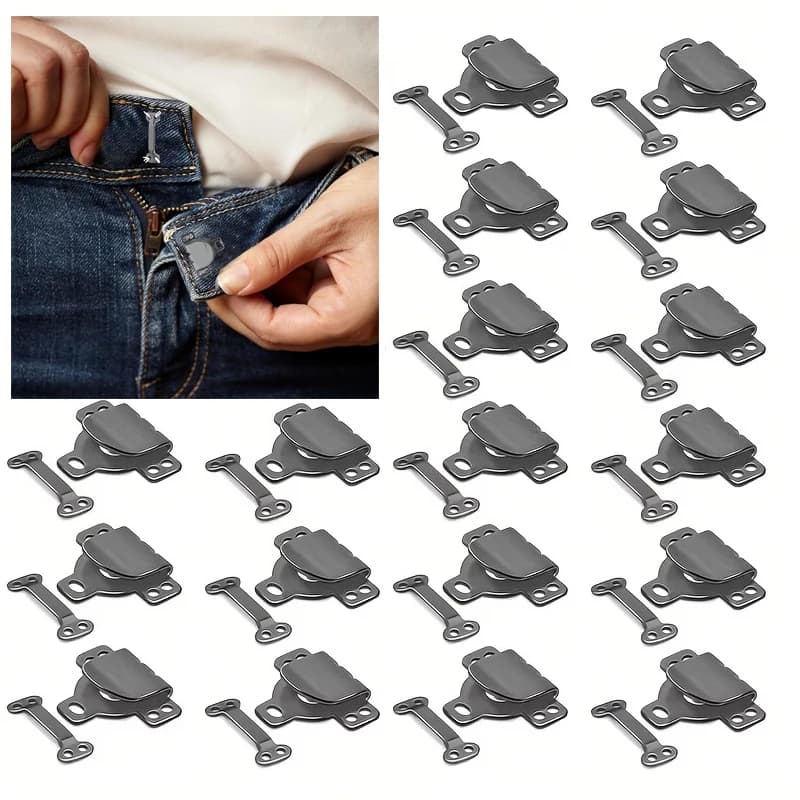 50 Set di Chiusure a Gancio e Occhiello per Cucito, Kit di Bottoni a Pressione per Abbigliamento, Sostituzione per Pantaloni, Reggiseni, Fai-da-Te