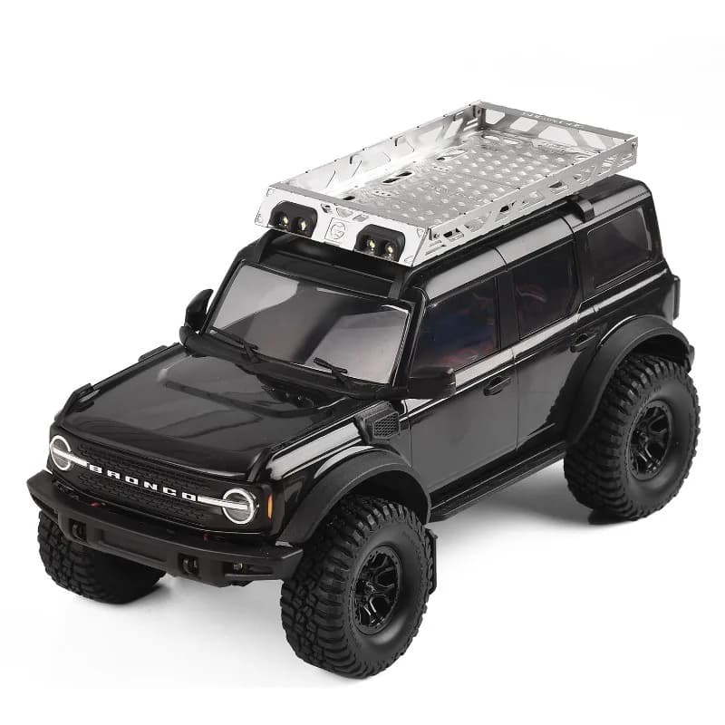 Portapacchi in Acciaio Inox Scala 1/18 Stile T per TRX4M Axial SCX24 FMS FCX24M # G180T