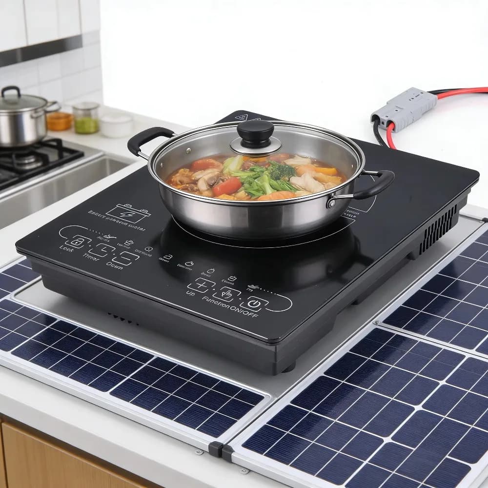 24V/48V Solar DC Induction Cooker - Multi-function Burner for Household and Outdoor Use Without Battery