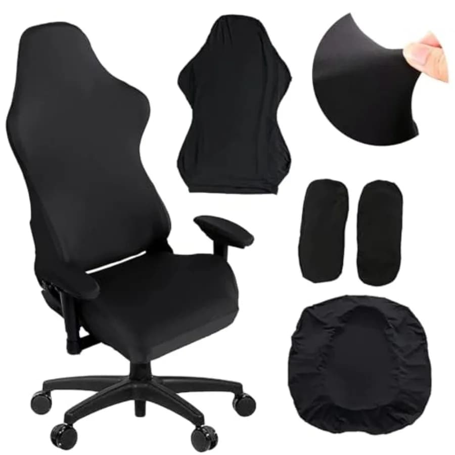 NarSea Gaming Chair Cover, Gaming Chair seat Cover 4pc/Set Office Chair Cover Stretchable with armrest/Back Covers/Chair seat C