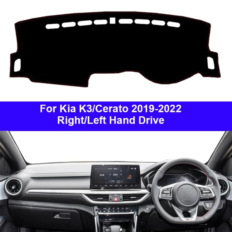 Car Auto Inner Dashboard Cover For Kia K3 Cerato 2019 - 2022 LHD RHD Dashmat Carpet Cape Sun Shade Pad Rug Anti-UV 2021 2020