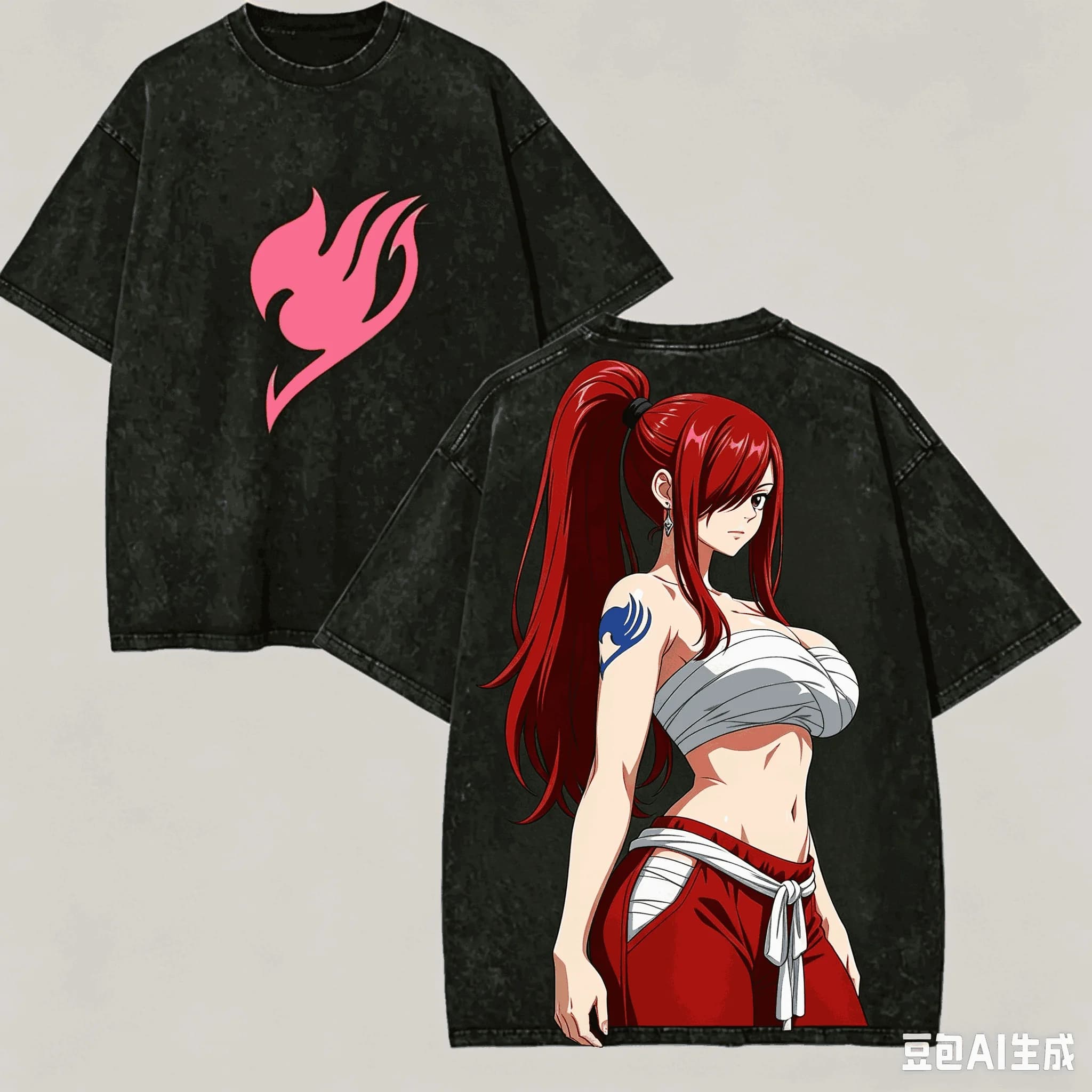 Fairy Tail Washed T shirt Anime Lover Harajuku New Model Oversized Unisex Vintage Loose Retro Fashion high quality hot product
