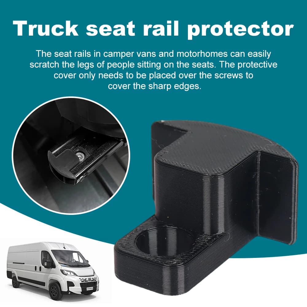 Protezione per binari sedili camper (2 pz) per furgoni Fiat Ducato, Citroën Relay, Peugeot Boxer, camper e furgoni camperizzati