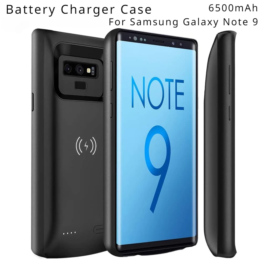 Custodia per caricabatteria da 6500mAh per Samsung Galaxy Note 9 custodia per batteria di ricambio con copertura per banca di alimentazione di ricarica Wireless