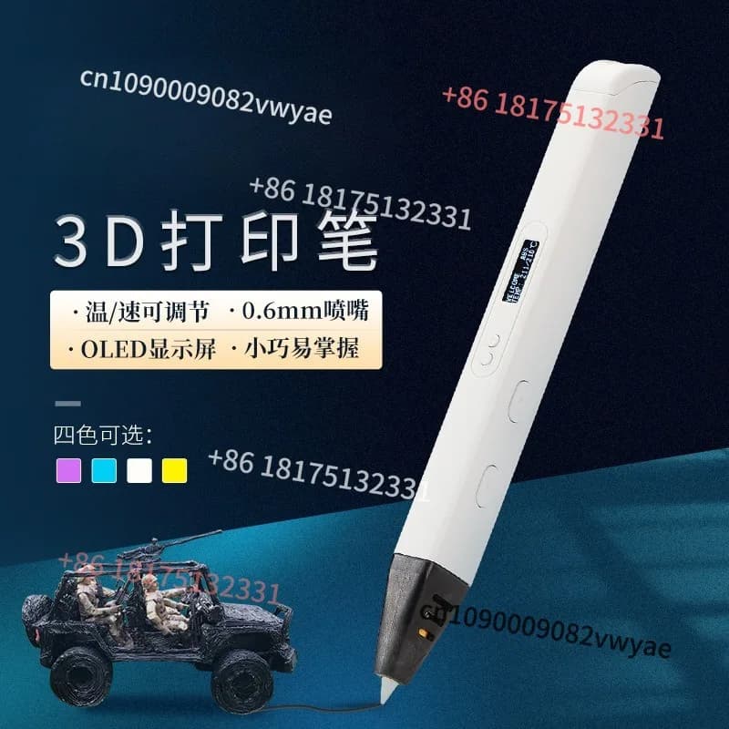 Hot-selling RP800A 3D Pen Graffiti Pen OLED Display 3D Printing Pen with PLA Filament for Graffiti Making Christmas Gifts