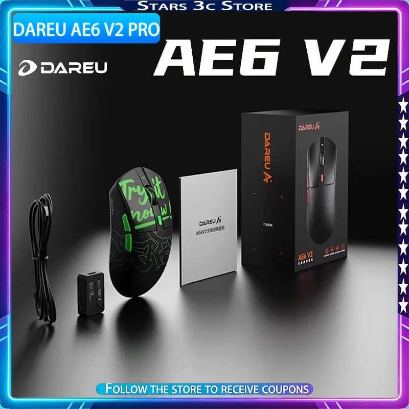 Dareu AE6 V2 Series Dual 8K Nordic54, ergonomic and lightweight design, low latency gaming mouse, computer accessory