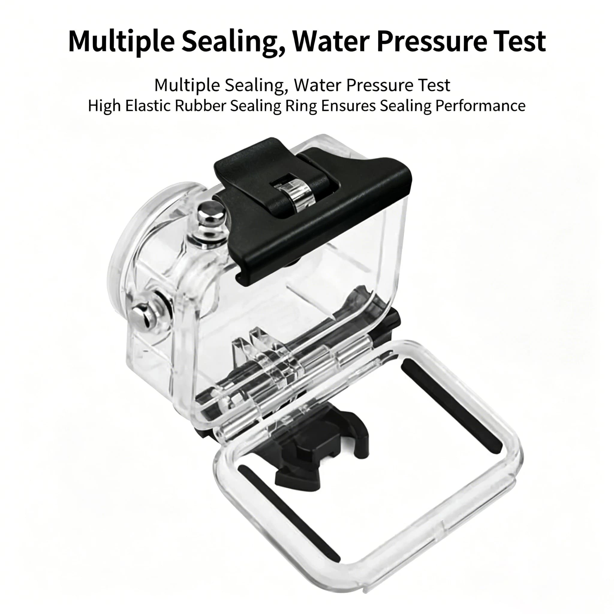 For DJI Action 5 Pro/4/3 60M Waterproof Dive Housing, Underwater Camera Case with Secure Lock & High-Strength Glass Lens