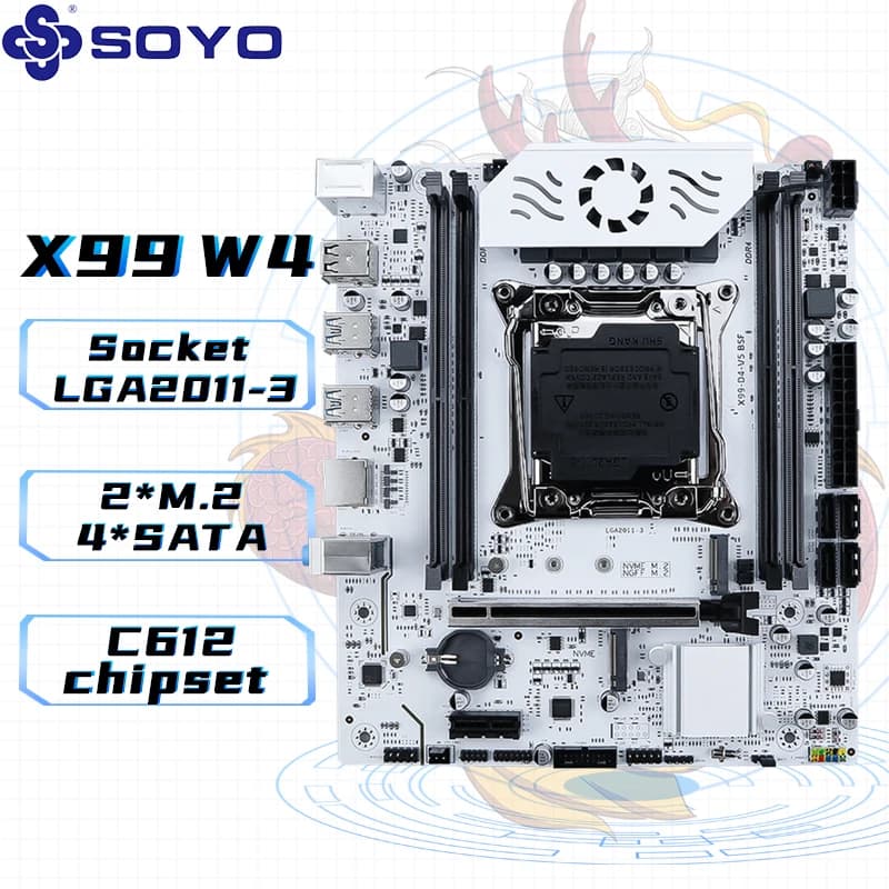 QIYIDA X99 Kit set scheda madre LGA2011-3 Xeon E5 2680 V4 DDR4 16 GB (2x8 GB) PC4 SATA PCI16x3.0 NVME M.2 Computer da gioco