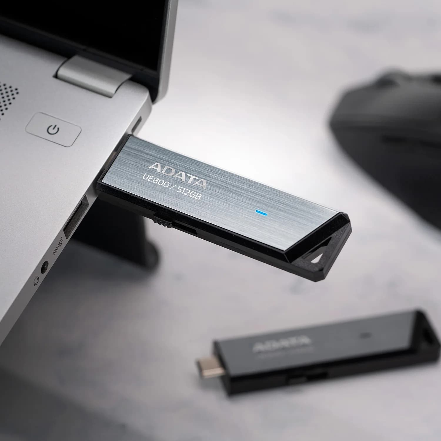 ADATA UE800 USB3.2 Gen2 Type-C Flash Drive up to 1000MB/s Sliding Metal Pendrive 128GB 256GB 512GB 1TB for iPhone Android Laptop