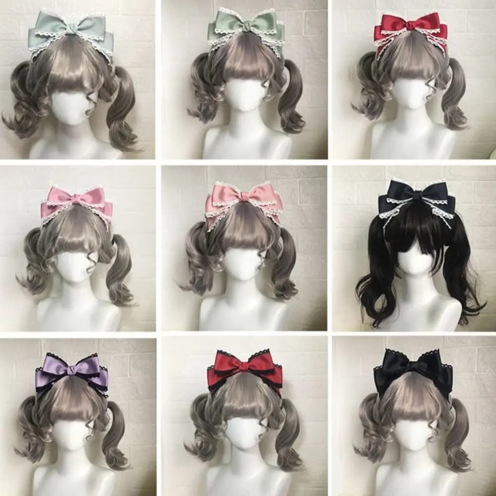 Lolita copricapo Lolita fascia bambola grande fiocco tornante cameriera fatto a mano KC accessori cosplay accessori per capelli Anime