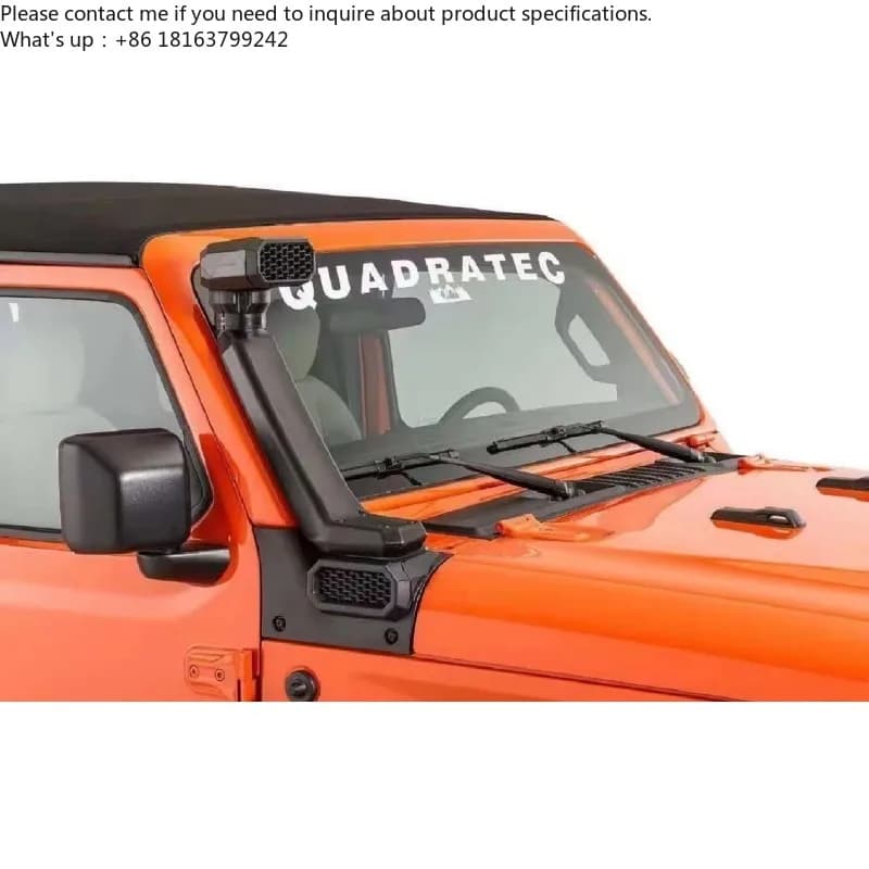 Kit Snorkel per Presa d'Aria, Accessori Fuoristrada per Jeep Wrangler JL 2018+, Presa d'Aria 4x4 in ABS Nero JL1223, 1 Set