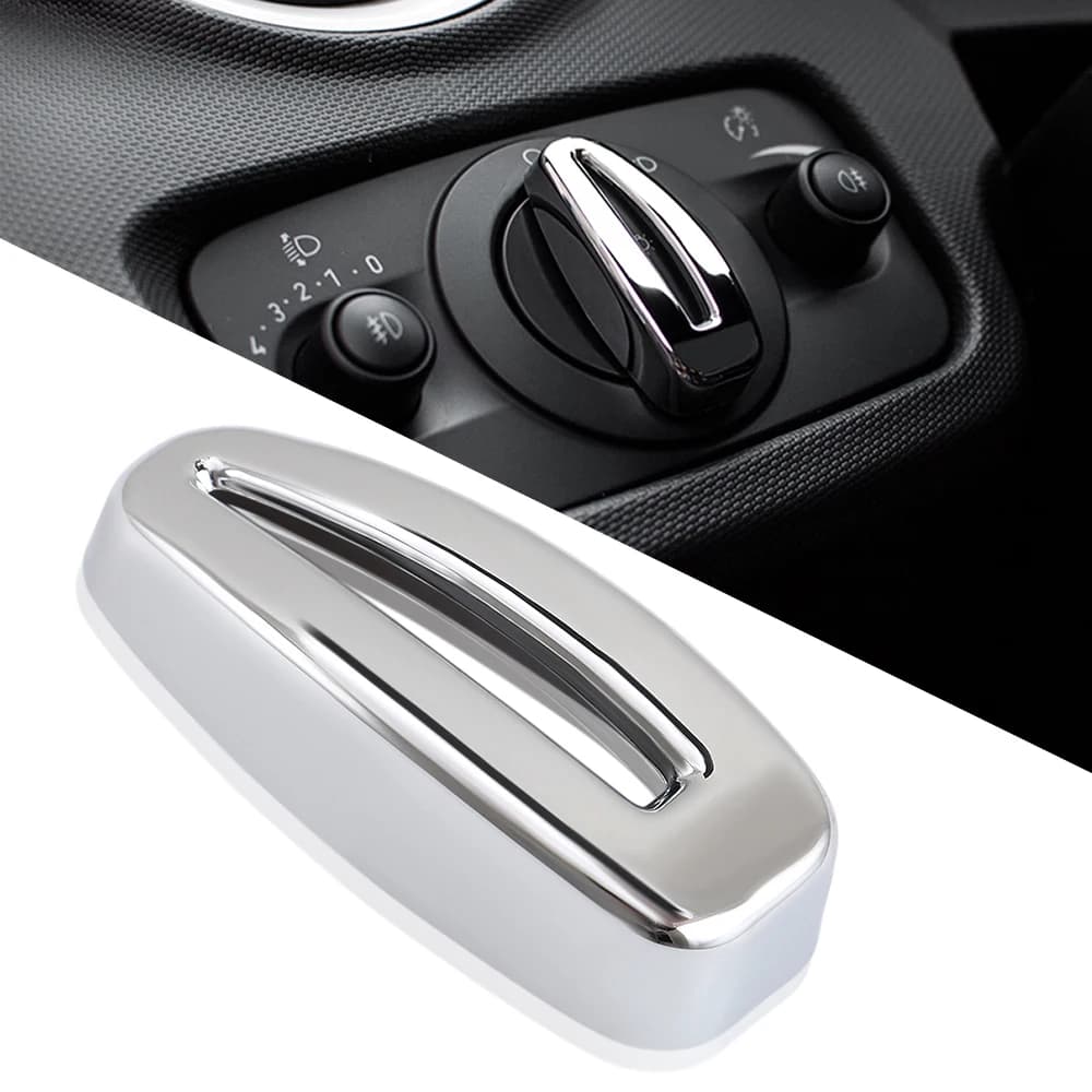 Car-Styling Headlight Switch Knob Cover Decorative Sequins Fit For Ford Fiesta Ecosport 2009 2010 2011 2012 2013 2014 2015