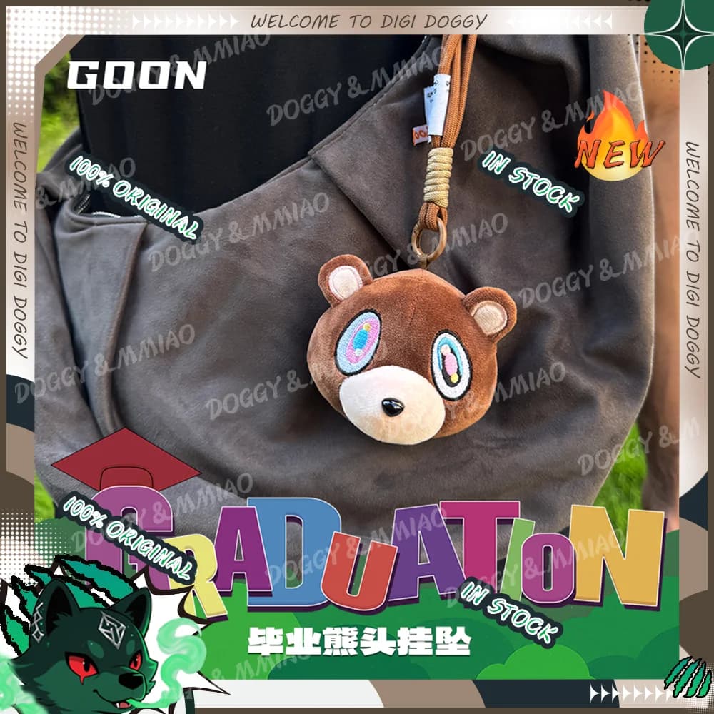 GOON Origin Kawaii Kanye Dropout Bear Christmas Eve Gift Toys Kanye West Graduation Soft Stuffed Home Room Decor Birthday Gift
