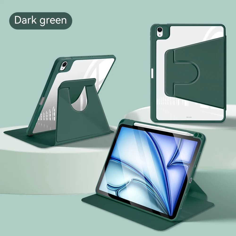 Custodia per iPad 10a generazione 2022 da 10,9 pollici con supporto per matita, custodia rigida trasparente antiurto con cornice in acrilico