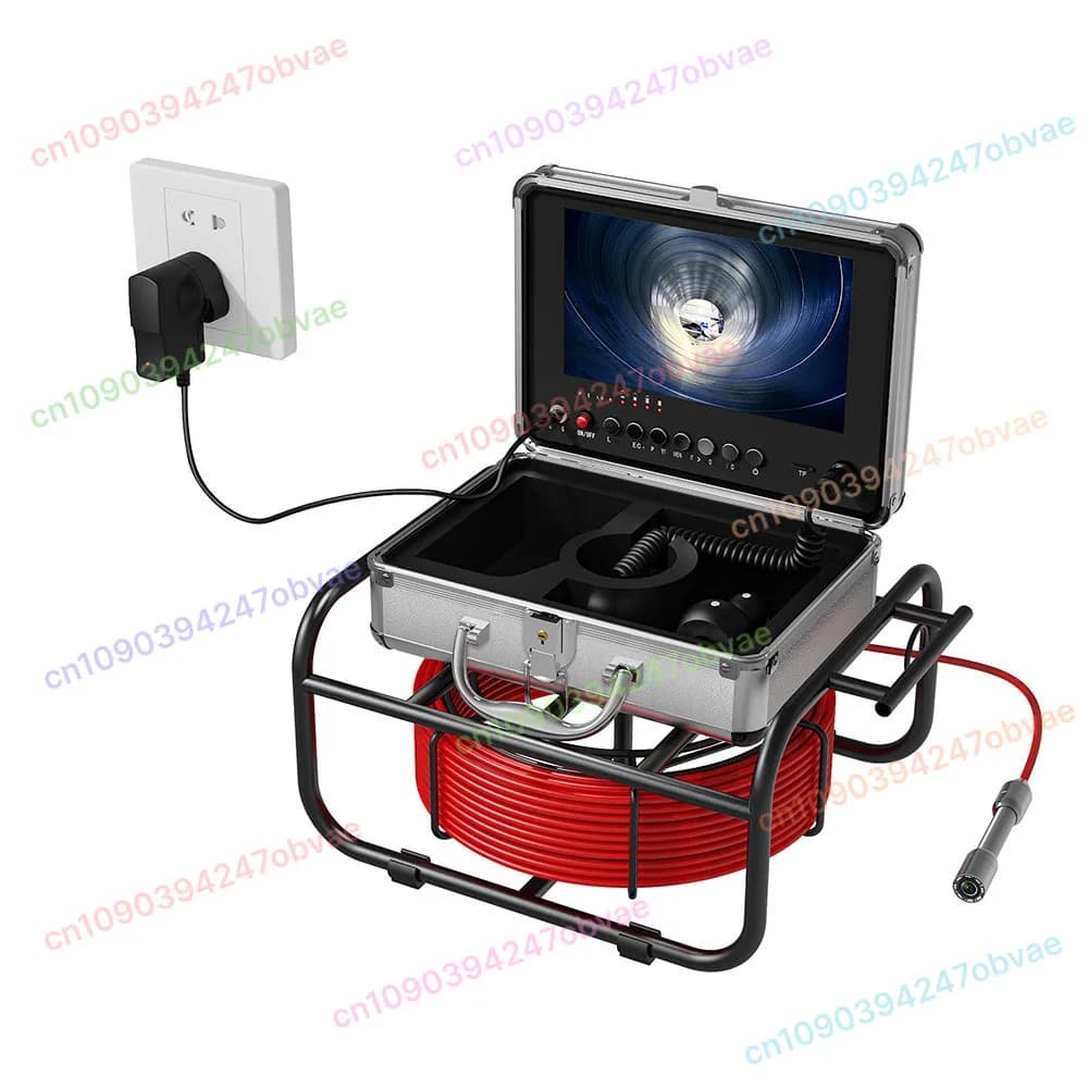 Endoscopio industriale per condotte fognarie di scarico IP68 periscopio da 9 "con scheda TF 16G DVR Registra telecamera per ispezione tubi da 17MM/23MM