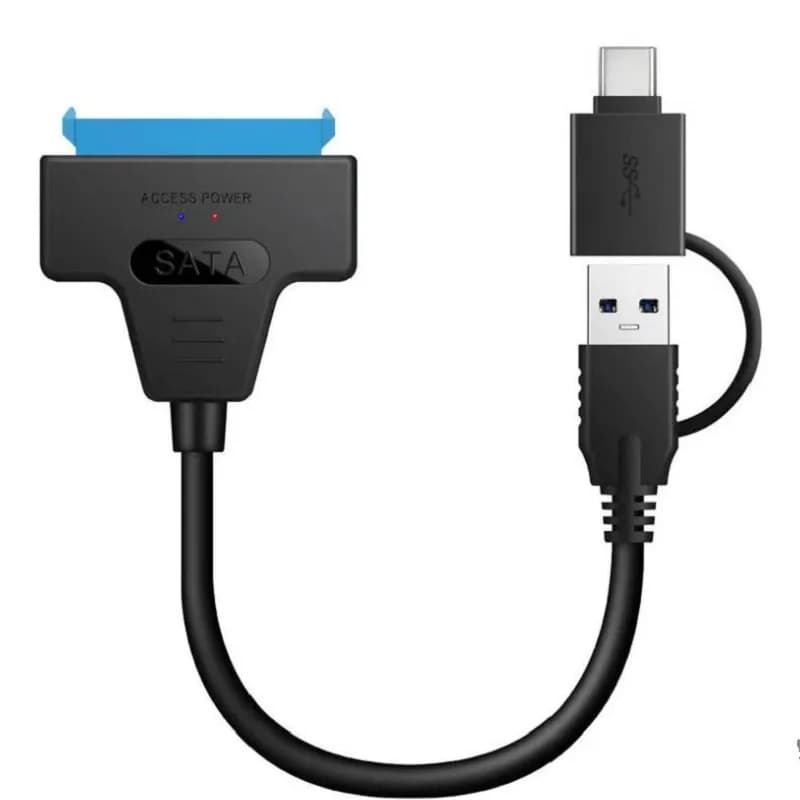 Cavo adattatore da SATA a USB 3.0 Type-C fino a 6 Gbps ad alta velocità, supporta HDD/SSD esterni da 2,5 pollici, cavo SATA III a 22 pin