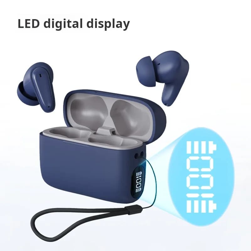 KM01 Auricolari Bluetooth con Riduzione del Rumore ENC, Display AI, Stereo, Sportivi, Wireless con Microfono