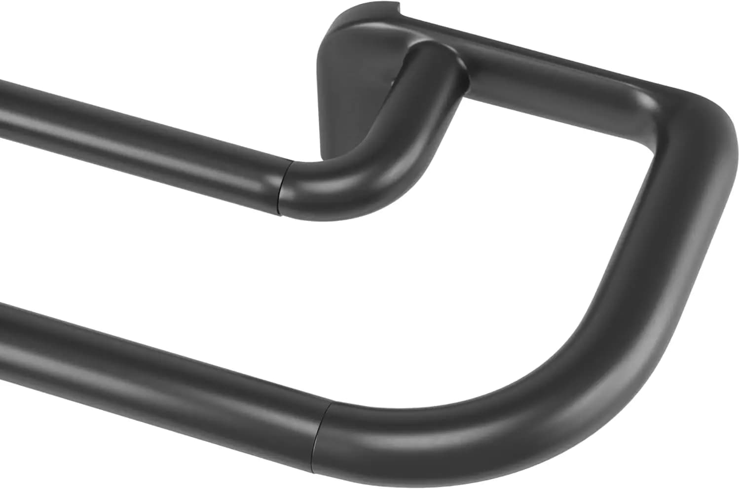 Set di Aste per Tende Doppie, 66-144 Pollici, Nero, Design Avvolgente per Pannelli Oscuranti
