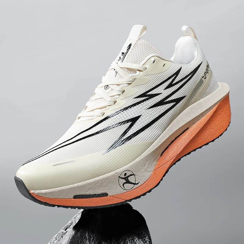 Men's Running Shoes Non-Slip Mesh Cushioning Breathable Outdoor Race Carbon Board Couple Off-road Sneakers Trainer Shoes Fashion