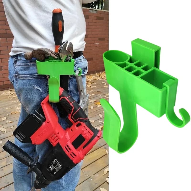 Marsupio per attrezzi da elettricista professionale Borse per attrezzi hardware Tasca in plastica per marsupio Organizzatori per attrezzi Custodia per attrezzi da cintura con gancio