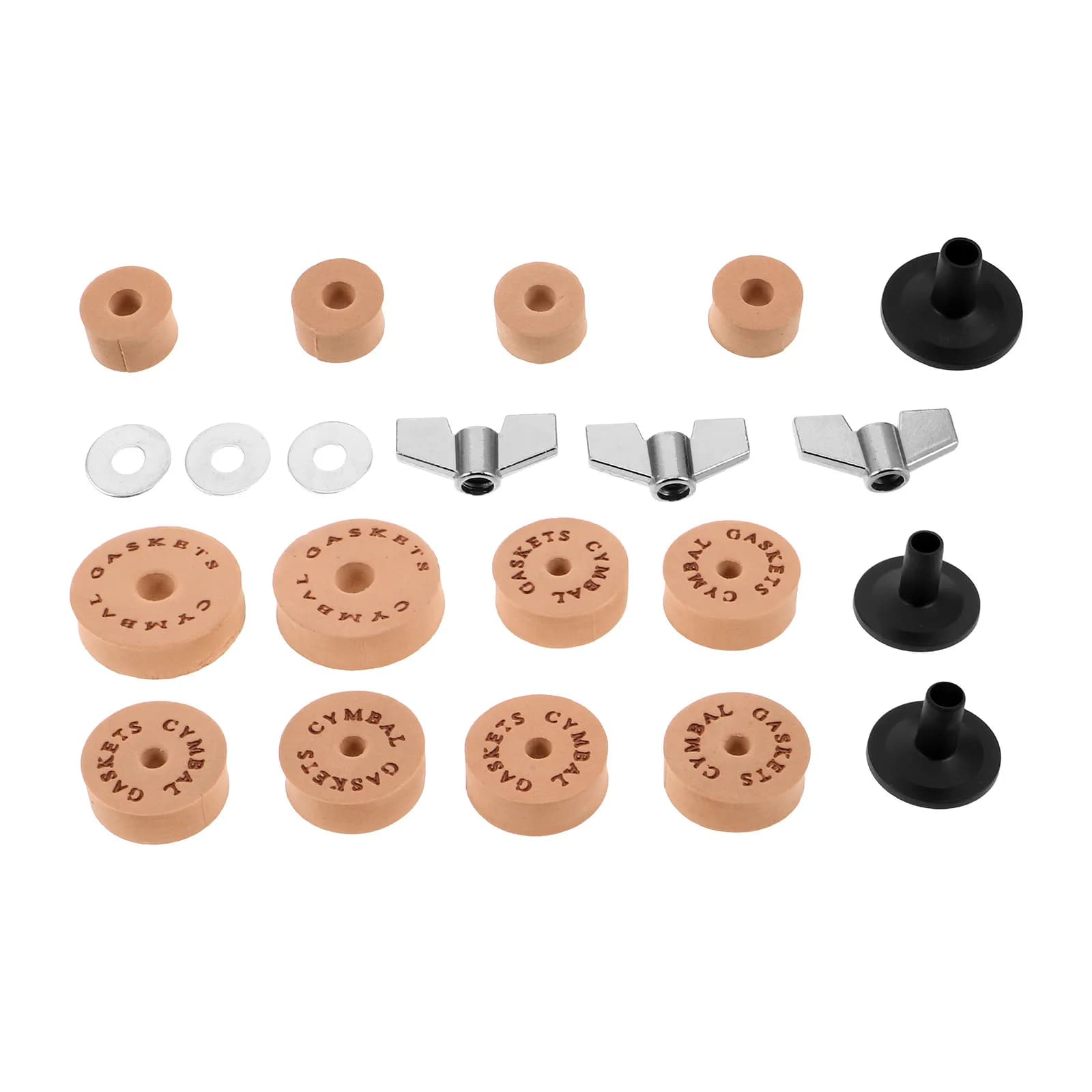 Set di accessori per batteria: cuscinetti in feltro antiscivolo in EVA per supporto piatti, riduzione del rumore, guarnizioni di ricambio per piatti e maniche per la pratica