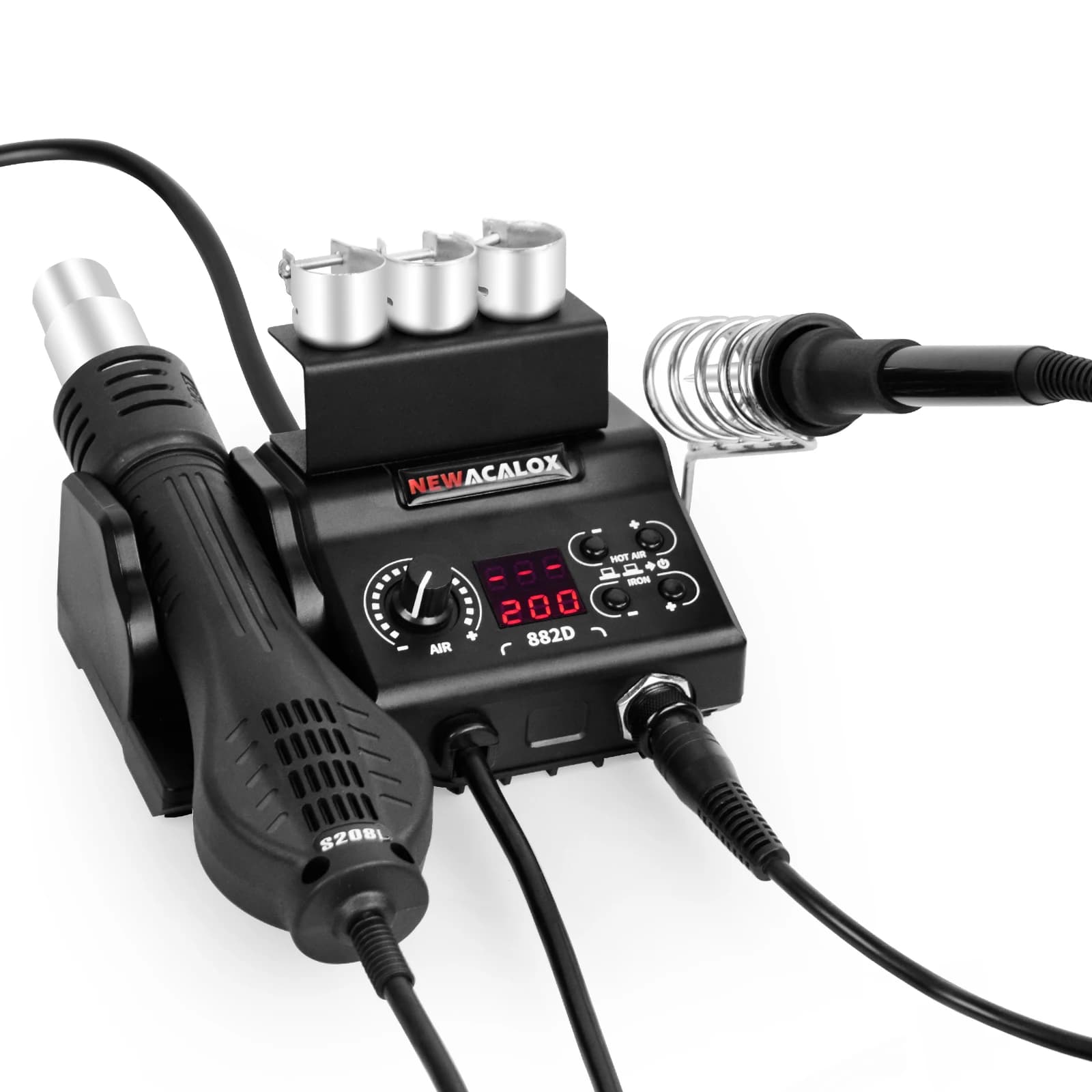 750W Rework Soldering Station Digital Thermoregulator Heat Gun Soldering Iron Station Repair Tool 882D US/EU Plug 100-240V