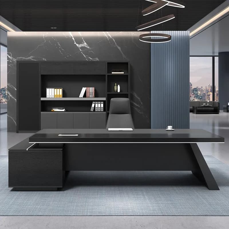 Workstation Set di sedie da lavoro per scrivania da ufficio di grandi dimensioni, set di sedie da lavoro per reception esecutiva, tavolo da studio, mobili Escritorio a forma di L