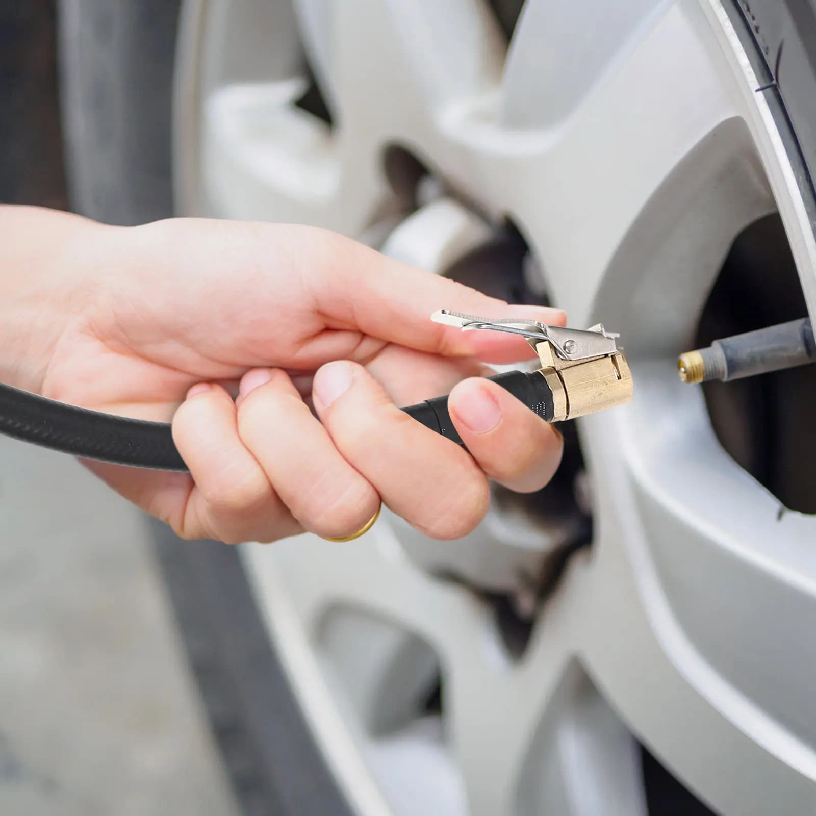 2 Pezzi Tubi di Prolunga in Rame per Gonfiaggio Pneumatici Auto, Adattatori per Valvole con Connessione Rapida