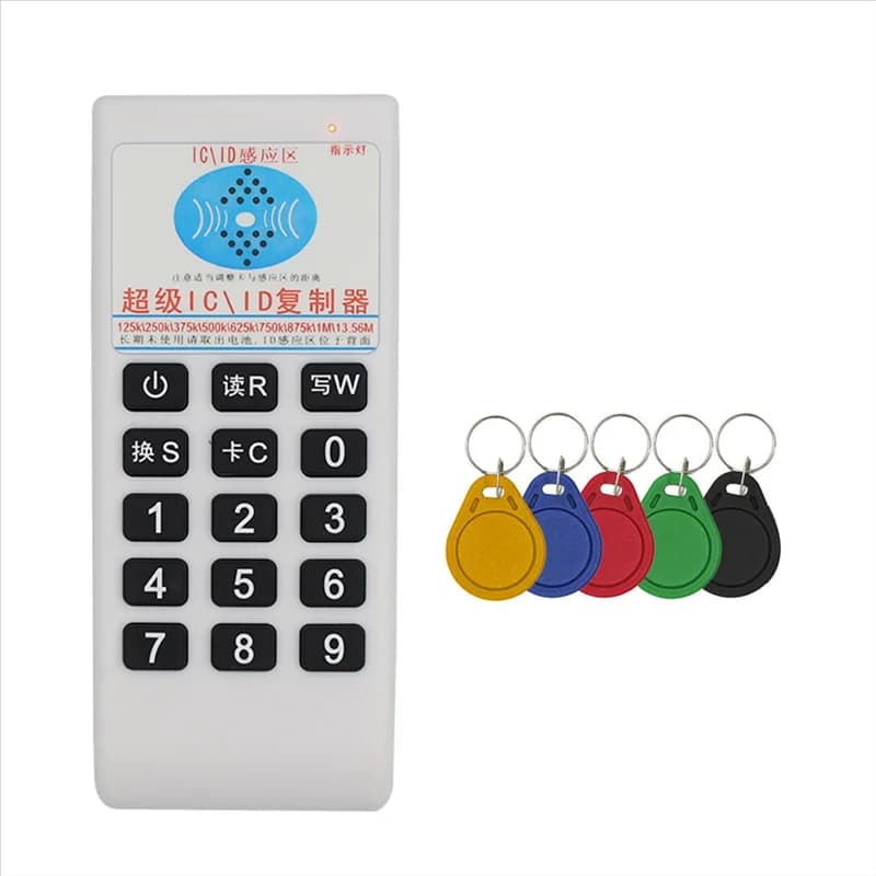 Lettore e Scrittore di Carte RFID NFC IC A25P + 5 Portachiavi UID 125Khz-13.56MHZ Duplicatore di Carte Intelligenti RFID