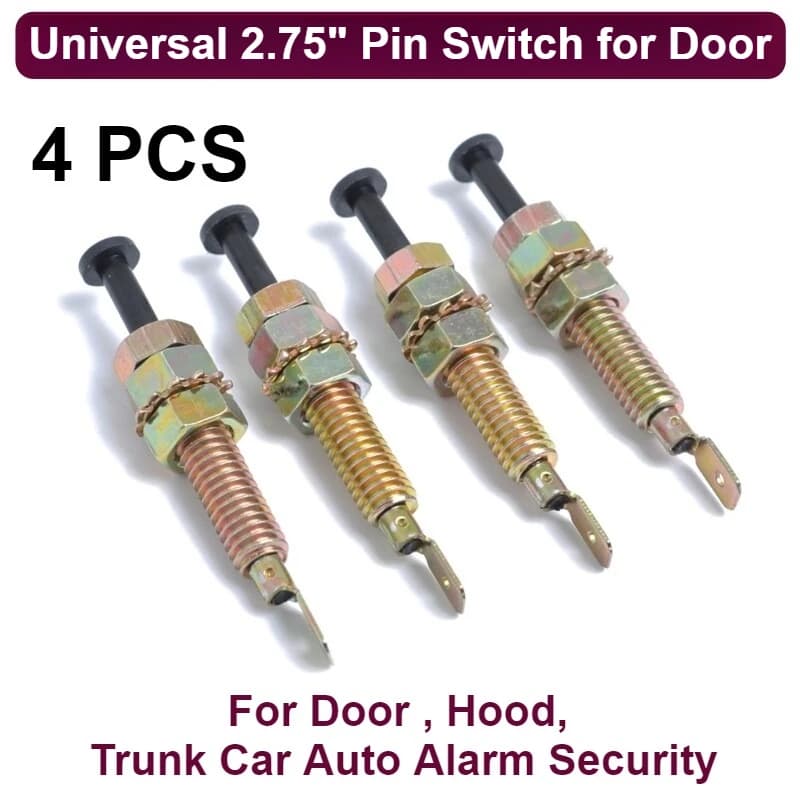 Interruttore universale a pin da 4,75 pollici da 4 pezzi per porta, cofano, bagagliaio, auto, allarme di sicurezza