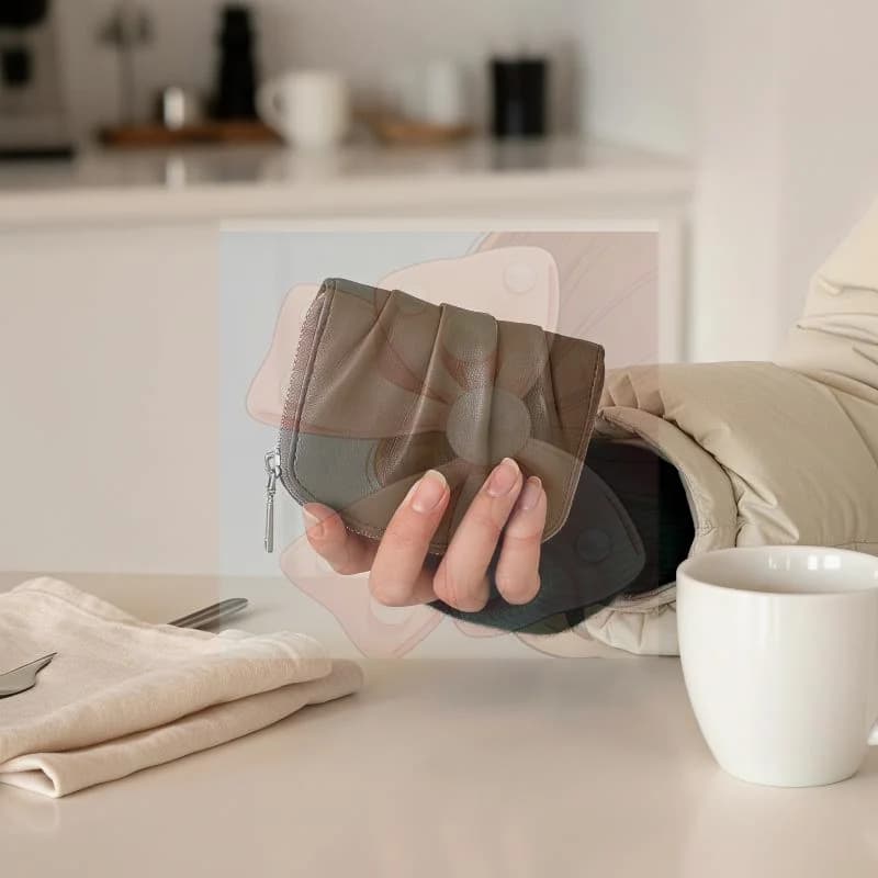 Small Wallets Pleated Coin Bags Color Wallet PU Leather Change Purse Fashion Coin Purse With Zippers Closure