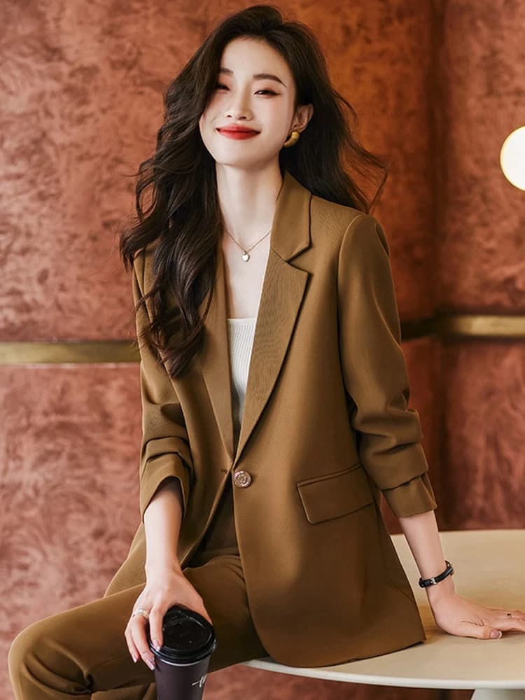 Women's Suit Jacket Spring Autumn Small Size 2023 New Professional Interview Outfit Elegant Goddess Style Formal Wear