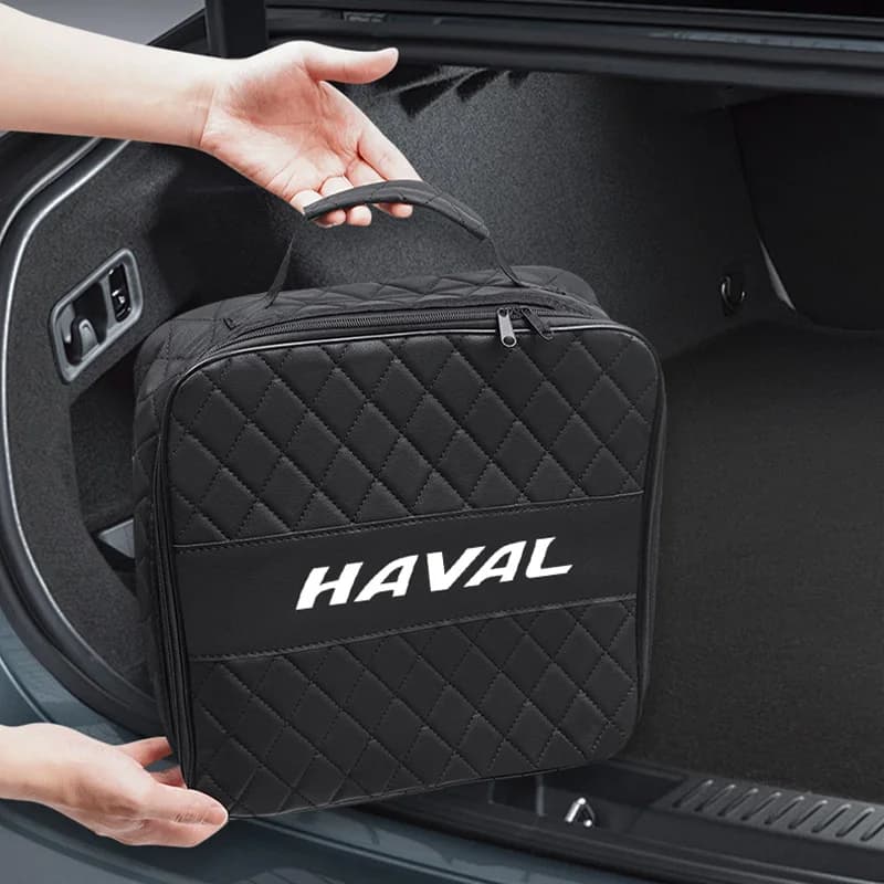 Car Storage Bag Leather Organizer Case For Haval H6 Jolion H9 F7X F7 Dargo H1 H2S Car Rechargeable Gun Storage Box Accessories