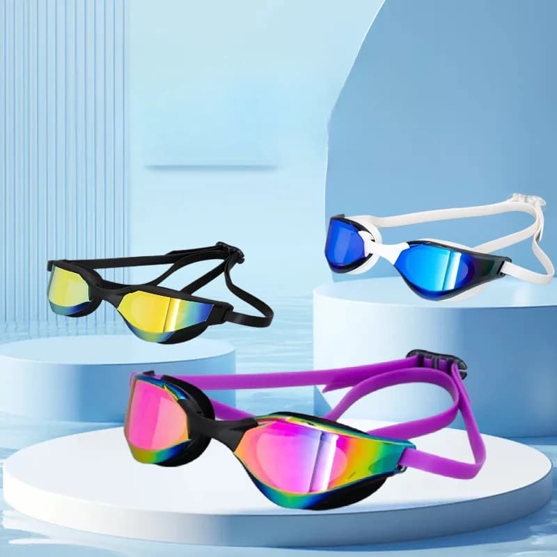 Racing Goggles High Definition Anti-fog Waterproof Myopia Swimming Glasses with Degree Competition Goggles Children's Swim