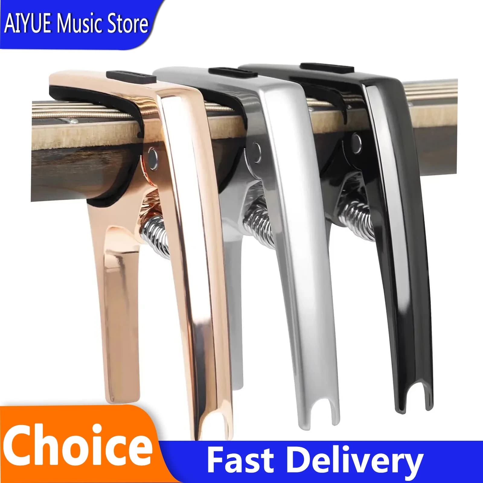 Guitar Capo Aluminum Alloy Univarsal Guitarra Tuning Clamp For Acoustic Electric Guitar Bass Ukulele Mandolin Guitar Parts