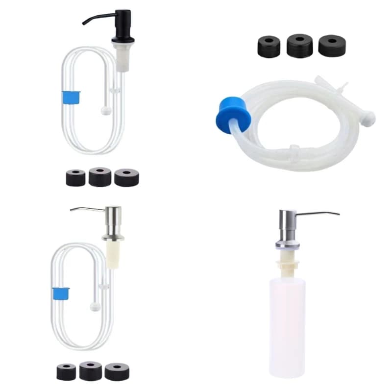 Dispenser sapone per lavello della cucina Bottiglia con pompa facile da riempire con tubo in silicone Dropshippin