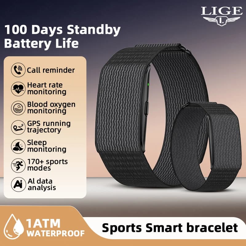 LIGE Smartwatch Man Woman AI Health Monitor Fitness Tracker Smart Bracelet Sporty heart rate Waterproof multifunction watch