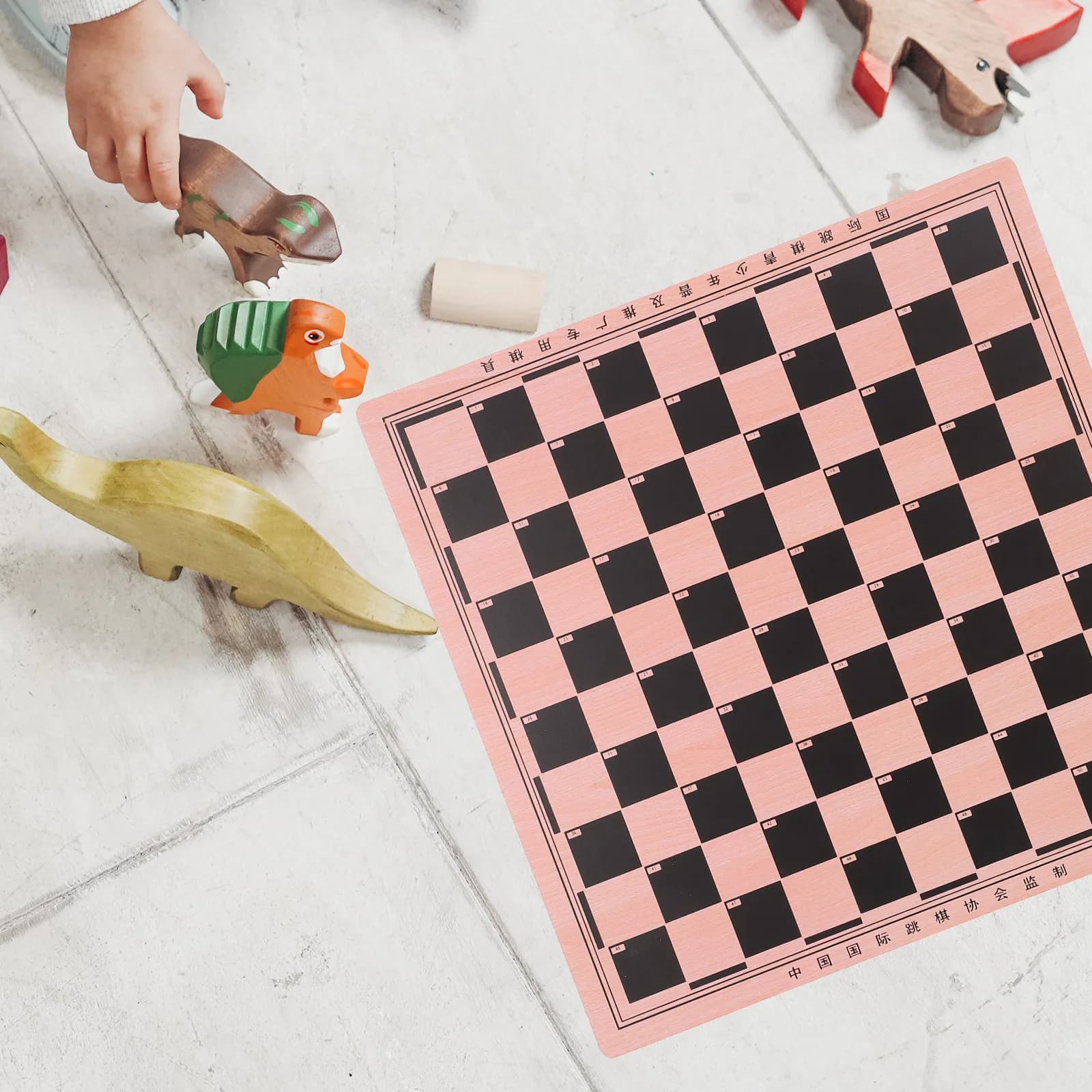 Scacchiera Portatile in Legno per Casa, Gioco da Tavolo per Bambini, Accessorio per Giochi da Tavolo, Design Stabile