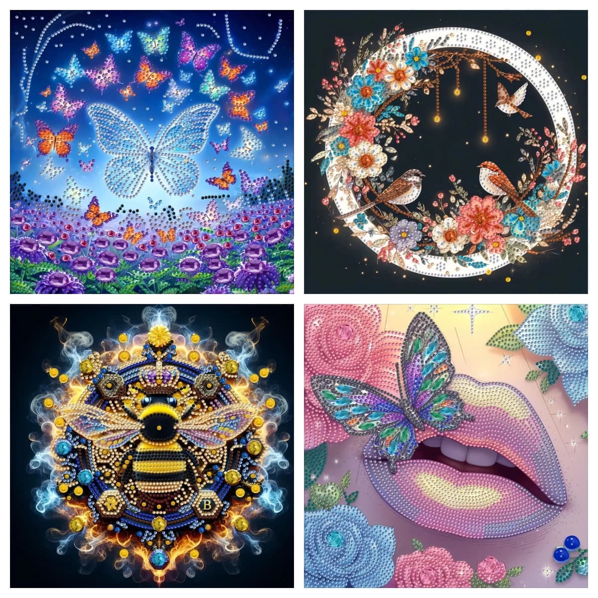 1pc 5D Animal Diamond Painting Set, Frameless DIY Home Decoration or Festival Gift Diamond Art Set and Full Set of Tools